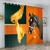 Curtain & Drapes Home Decoration Living Room Curtains Window Treatments High-grade Printing Orange Horse Fashion Modern Style For Bedroom