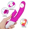 Giocattoli sessuali Massaggiatore Lingua Doppi vibratori Sesso orale Donna Masturbazione Giocattoli erotici 7 modalità Av Stick g Spot Riscaldamento vaginale Vibratore vibratore