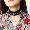 Gargantilla Harajuku Punk negro Spike remaches Collar PU cuero Anime collares mujeres gargantillas Collar Bondage Rock gótico