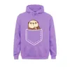 Men's Hoodies Sweatshirts Sea Otter Pocket LongSleeve Funny Cute Peeking Tee VintageNormal Autumn Wholesale Clothes Men 230301
