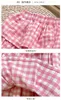 Skirts 2022 Spring Korean Style Baby Girls Pink Plaid Skirts Cotton Cute Toddlers Children Layered Skirt tutu skirt women T230301