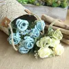 Fleurs décoratives fleur artificielle 6 têtes Rose bouquet maison mariage jardin fête décorations mariée Bouquet photographie accessoires bricolage