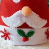 Weihnachtsdekorationen 2 stücke Ornamente Dekoration Hüte Niedlichen Cartoon Santa Kinder Kinder Erwachsene Kappe Für Party Requisiten