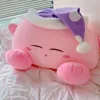 Bambole di peluche Anime Peluche Dormire Kirbyed Peluche Ripiene Kirbyed bambola con berretto da notte Cuscino in stile giapponese Morbido regalo per bambina Rosa 230302