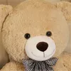 دمى Plush Teddy Bear كبيرة أفخم ألعاب محشوة دمية دمية بلود ربطة عنق زخرفية نسيج مريحة صديقة وسادة نوم وسادة أريكة 230302
