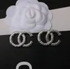 20style 18K Gold Plated Dangle Stud Designer Brand Letter Earrings 18K Gold Plated Silver Geometry Eardrop Wedding Jewelry Accessories