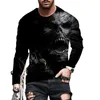 Men's T-Shirts Vintage Skull Long Sleeve For Men 3d Skull Printed Crew Neck T Shirt Horror Style Shirt Oversized Tops Tees Shirt Men Clothing 230302