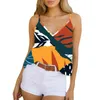 Women's Blouses & Shirts Super Soft Leaf Print Casual Women Tank Top Spaghetti Strap Sleeveless StreetwearWomen's