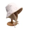 Berets Female Fisherman Hat Fur Warm Ear Protection Lamb Women Bucket Outdoor Sun Cap Traf