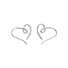 Stud Earrings 925 Sterling Silver Romantic Love Heart For Women Wedding Statement Fine Prevent Allergy Jewelry B099