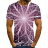 T-shirt da uomo 2023 T-shirt da uomo Vortex tridimensionale stampata in 3D Summer O-Collo Camicia divertente casual quotidiana