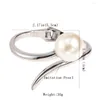 Bangle Brand Design Big Pearl Open Bangles For Womenn Metal Assymetrical Arm Cuff Bracelets Luxury Statement Jewelry