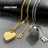 High end peach heart necklace Charming designer women's pendant gold jewelry gifts stainless steel factory wholesale