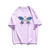 Anine Bing Womens 티셔츠 여성 최고 Tshirt 디자이너 셔츠 나비 Tshirts Tees Tops 2023ss Short Sleeved Summer Looke Cotton SweaterShirt O2GL#