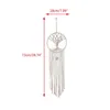 Decoratieve beeldjes Objecten T8We geweven macrame Circle Dream Catcher met groene stenen boho muur hangend tapijt