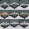 Gouden zilveren kleur tiaras en kronen voor bruiloft bruid feest kristal parels diadems strass head ornamenten mode -accessoires