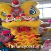 Woolen Lion Dance Mascot Costume Southern Style Bamboo Weaving Head Fur Celebration Party Strój