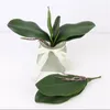 Decorative Flowers 10pcs/lot Home Living Room Decor Green Butterfly Orchid Leaf El Cafe Banquet Party Favor PVC Artificial Flower Plant