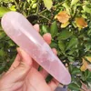 Decoratieve beeldjes 14-16 cm Natuurlijke rozenkwarts Kristallen Wand Persoonlijkheid Pink Massage Stick Gemstone Beauty Bar Yoni Healing for Women Gift