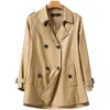 Frauen Leder Faux Coat Herbst Echte echte Jacke weibliche Kleidung Schaffelljacken Femme Damen Doppel Breastum Außenbekleidung G519 230302