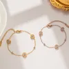 Zircon petite amie romain titane acier bracelet bracelet niche design bijoux accessoires net célébrité simple bracelet femme