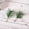 Decorative Flowers 50Pcs Christmas Tree Decoration Artificial Plant Plastic Pine Needles Snowflake Fake Festival Party DIY Ornaments