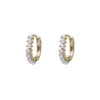 Hoopörhängen Reeti 925 Sterling Silver Pearl Round Pendant For Women Huggie Earring