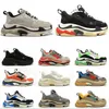 2023 NOWOŚĆ TRIPLE S Casual Shoes Designer Men Platforme Platforma Breakers Black White Beige ciemnoszary pomarańczowy zielony zielony Khaki Rust Różowy wyhodowane srebrne trenerzy męskie chodzenie