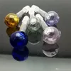 Smoking Pipes Color bubble glass straight pot Wholesale Glass bongs Oil Burner Glass