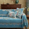 Stoelhoezen Europese luxe bank Cover Slipcover 1/2/3/4 zitt Jacquard Patroon Leer Furniture Protector Chaise Couch Doek