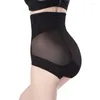 Women's Shapers Women Sexy Body Shaper Control Panties High Waist Mesh Cross Perspective Tummy Shapewear Plus Size Knickers Slimming