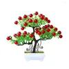 Fleurs décoratives plantes artificielles bonsaï petit arbre fruitier en pot Simulation décor ornements verdure décorations pour la maison pâques