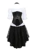 Bustiers Corsets Three-Piece Off Shoulder Fashion Locking Steampunk Costumes中世のコルセットドレス海賊ランジェリースカートSetsbusti