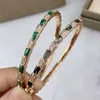 BUIGARI Serpent schaal ontwerper enkele armband voor vrouw kristal Vergulde 18K hoogste teller kwaliteit klassieke stijl mode verjaardag cadeau 035