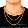 Chains Collare ed Link Chain For Men Rose Gold Silver Gold Color Necklace Whole Jewelry N134291q