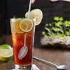 Kaffe Scoops 10st 9 tum långt handtag Iced Tea Spoon Rostfritt stål Cocktail Störning S för att blanda glassuppsättning 230302