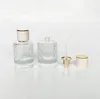 50 ml ronde verticale strepen Clear Glass Parfum Fles Spray Pump SN4091