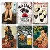 Retro bierkunst schilderij vintage metalen tin bord decoratieve plaque pub bar man cave club woonkamer muur gepersonaliseerde kunst decor accessoires tin bord maat 30x20cm w02