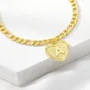 Enklets hart voor vrouwen initiële roestvrijstalen letter been armband enkel a-z alfabet anklet foot sieraden SeaU222222