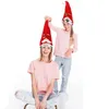 Weihnachtsdekorationen 2 stücke Ornamente Dekoration Hüte Niedlichen Cartoon Santa Kinder Kinder Erwachsene Kappe Für Party Requisiten
