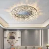 Plafondverlichting moderne kristal woonkamer ledige led lamp slaapkamer zilveren ronde eetlampen stijl thuisverlichting