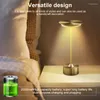 Bordslampor bar el lampa led metall skrivbord USB uppladdningsbar beröring sovrum sängljus för dekoration