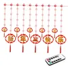 Strings LED Chinese String Light Remote Control Ornament Hanging Lighting Lamp For Home Living Room Garden Decor