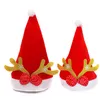 Weihnachtsdekorationen 2 stücke Ornamente Dekoration Hüte Niedlichen Cartoon Santa Kinder Kinder Erwachsene Kappe Für Party Requisiten