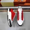 Italië ontwerpers Mannen casual schoenen lederen sneaker Trail Farbe Leder Sneakers outdoor veters trainers buitensporten rubberen zool met doos EU38-46