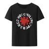 T-shirt da uomo RED HOT CHILLI PEPPERS PUNK ROCK T Shirt Uomo Donna Manica corta Allentato Stampa traspirante Tee Hip-Hop Moda Streetwear Top W0224