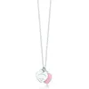 Jeulia Jewelry Heart Pendants Дизайнер Lover 3 Colors Женщины ювелирные изделия Sier T Chains Женская шейная вечеринка Свадебные голубые ожерелья