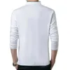 T-shirt da uomo Primavera T-shirt da uomo a maniche lunghe Stand Camicetta solida di base T-shirt Top T-shirt da uomo in cotone casual Canottiera 230302