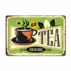 Classic Coffee Poster Vintage Metal Tin Sign Retro Fresh and Hot Coffee Tea Plaque Wall Art Decor for Cafe Shop House Restaurant Decor 30X20cm W03