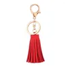 Keychains Keychain Leather Tassels Handväska ryggsäck Mini Bag Telefon Key Ring Tillbehör Bil Charm Holiday Födelsedagspresent för tjejer